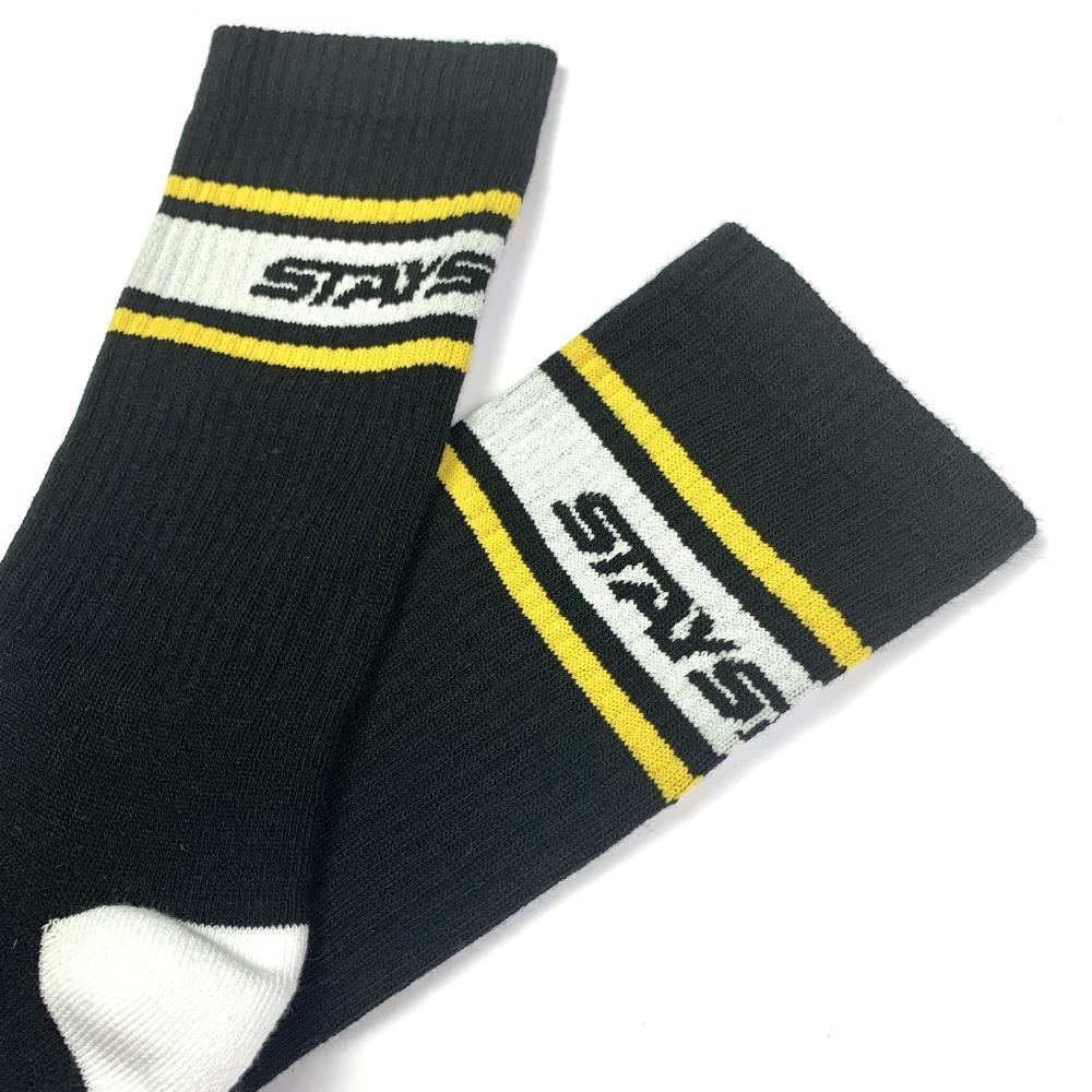Stay Strong Stripe Socks - Black - Image 2