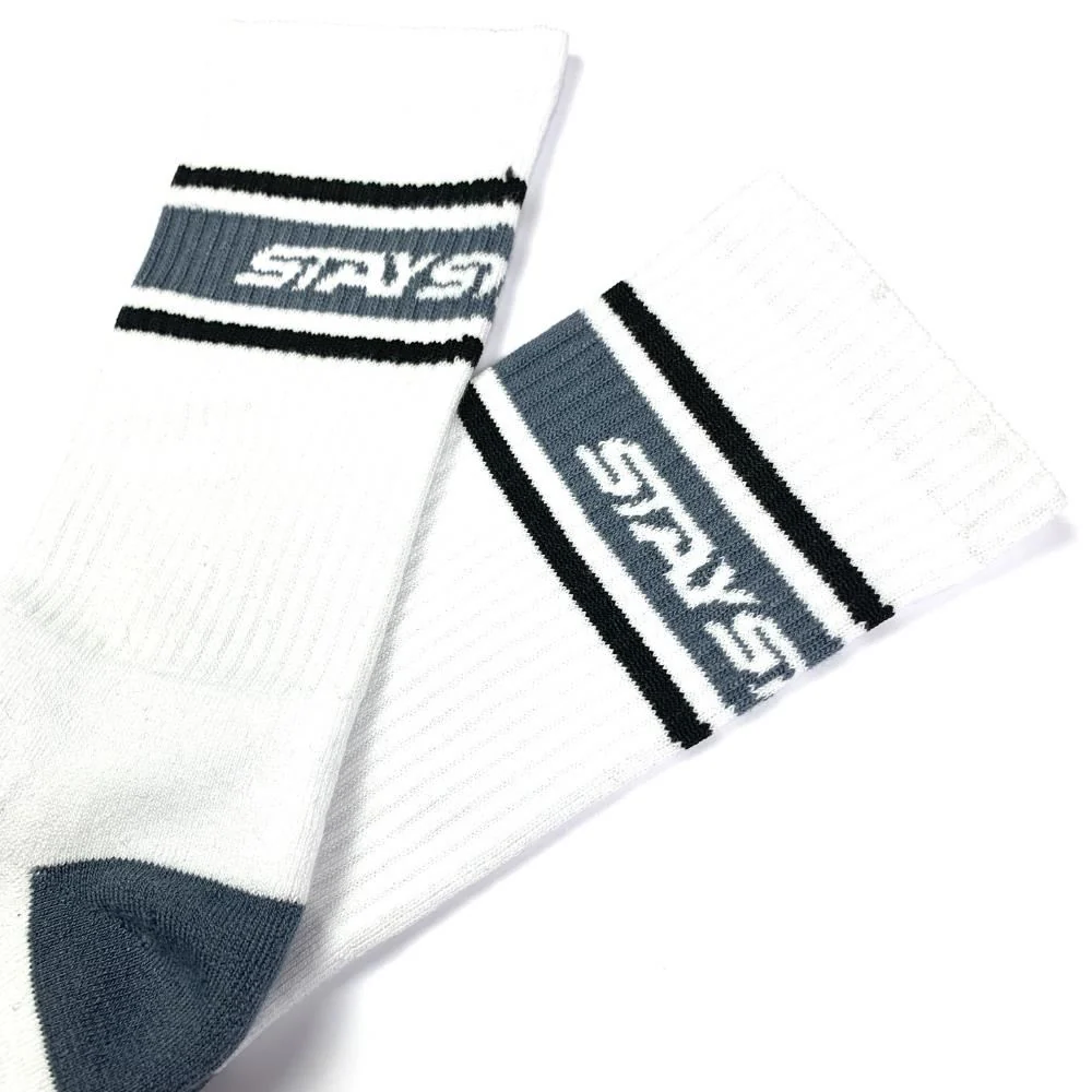 Stay Strong Stripe Socks -White - Image 2