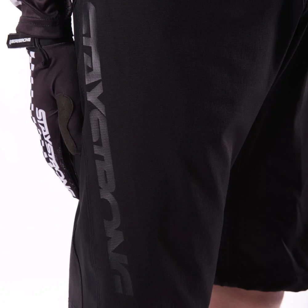Stay Strong V2 Race Shorts - Black/Black - Image 3
