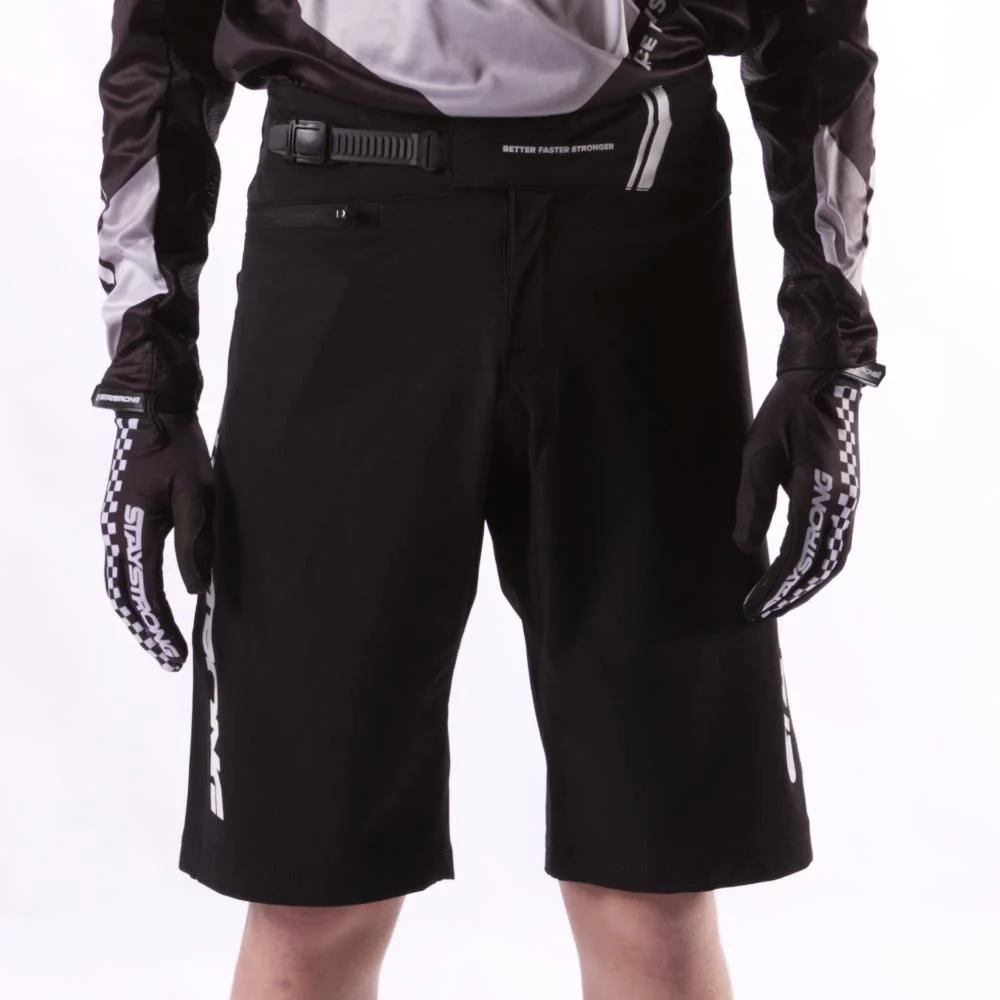 Stay Strong V2 Race Shorts - Black/White - Image 2