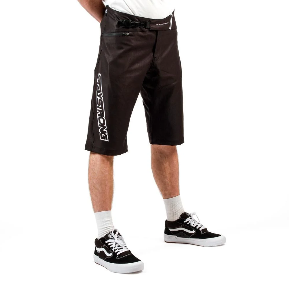 Stay Strong V3 Race Shorts - Black/White - Image 2
