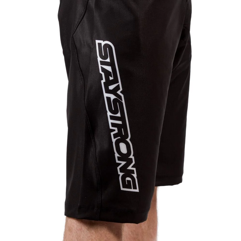 Stay Strong V3 Race Shorts - Black/White - Image 4
