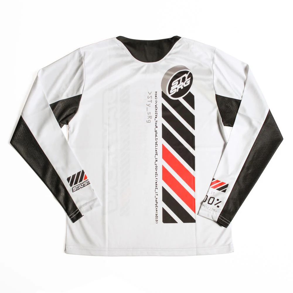 Stay Strong V5 Youth Race Jersey - White - Image 2