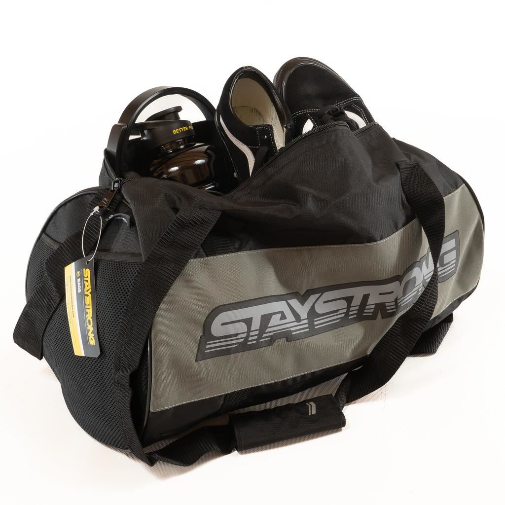 Stay Strong Word Duffle Bag - Black - Image 2