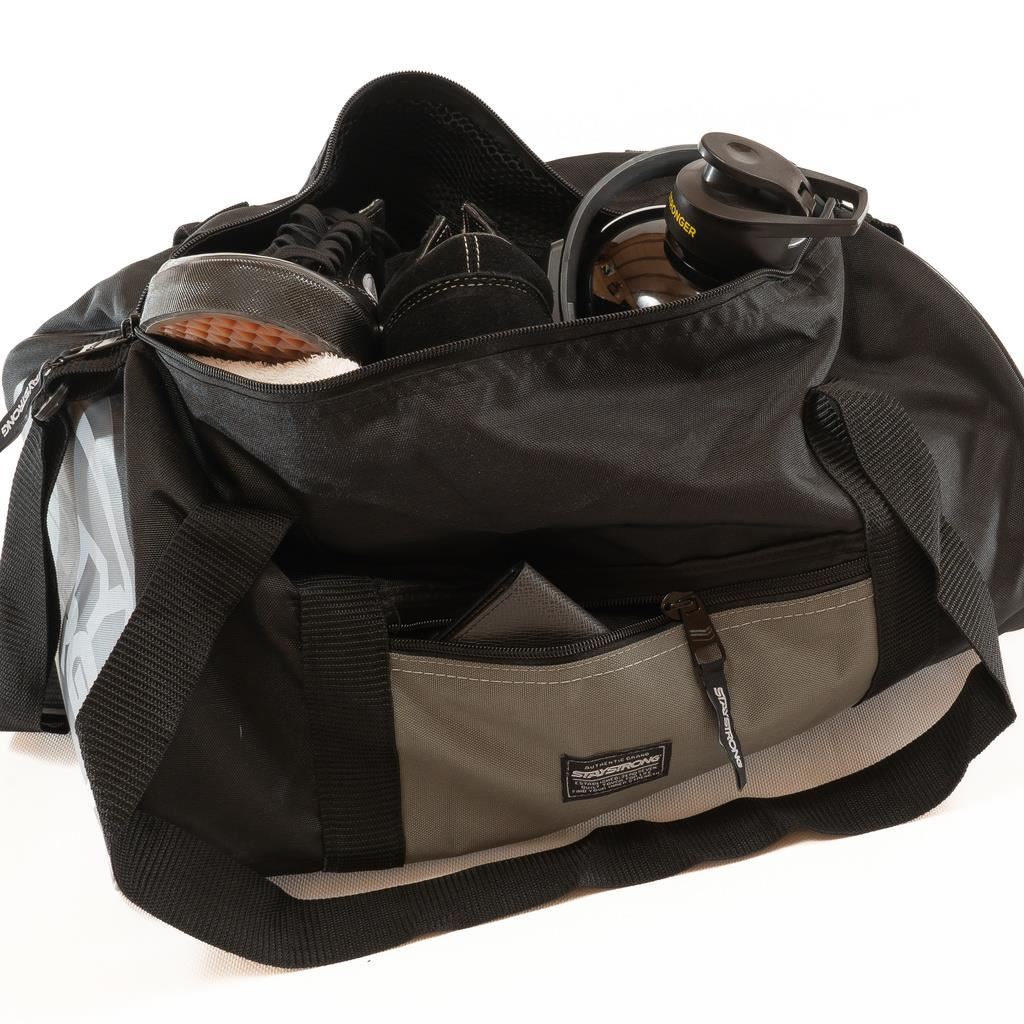 Stay Strong Word Duffle Bag - Black - Image 4