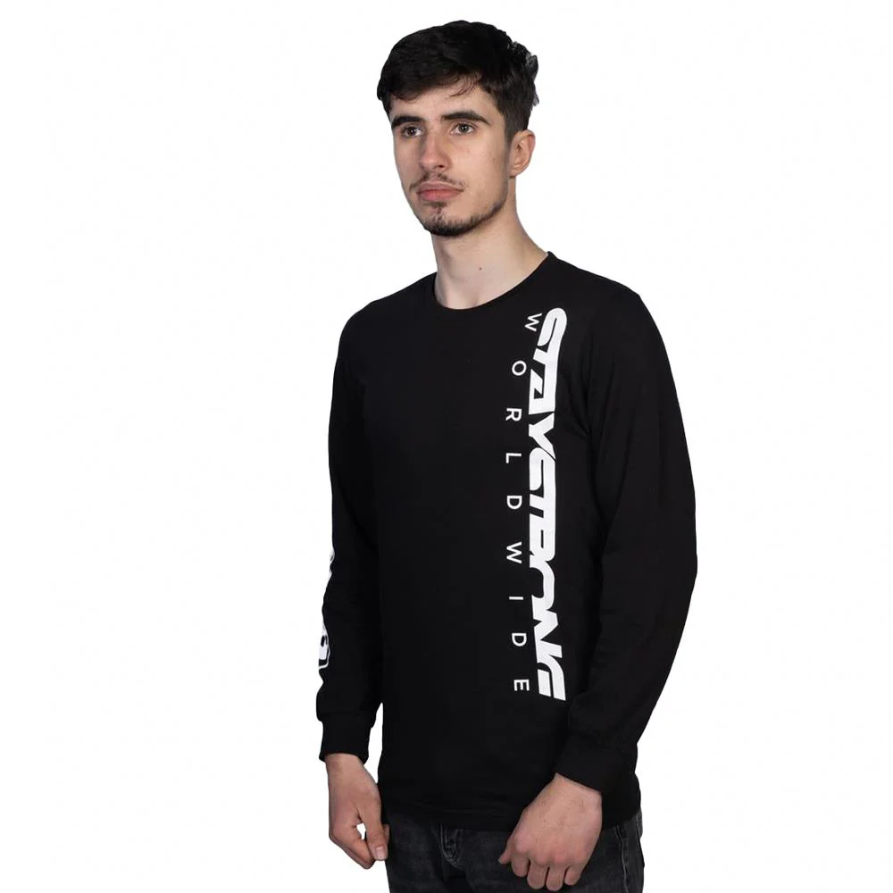 Stay Strong Worldwide Long Sleeve T-Shirt - Black - Image 5