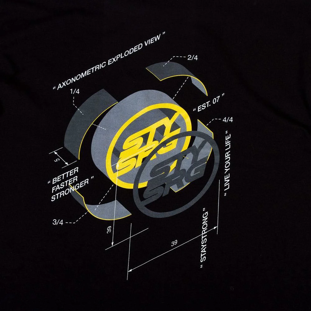 Stay Strong x Jonny Mole Exploded Long Sleeve T-Shirt - Black - Image 3