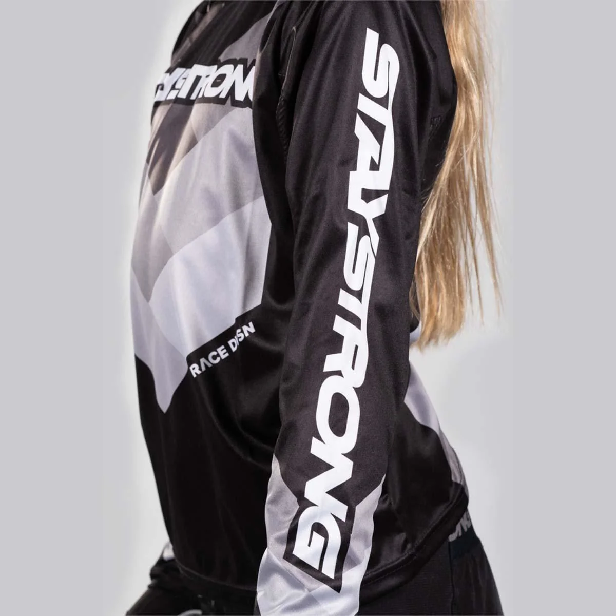 Stay Strong Youth Chevron Race Jersey - Black - Image 3