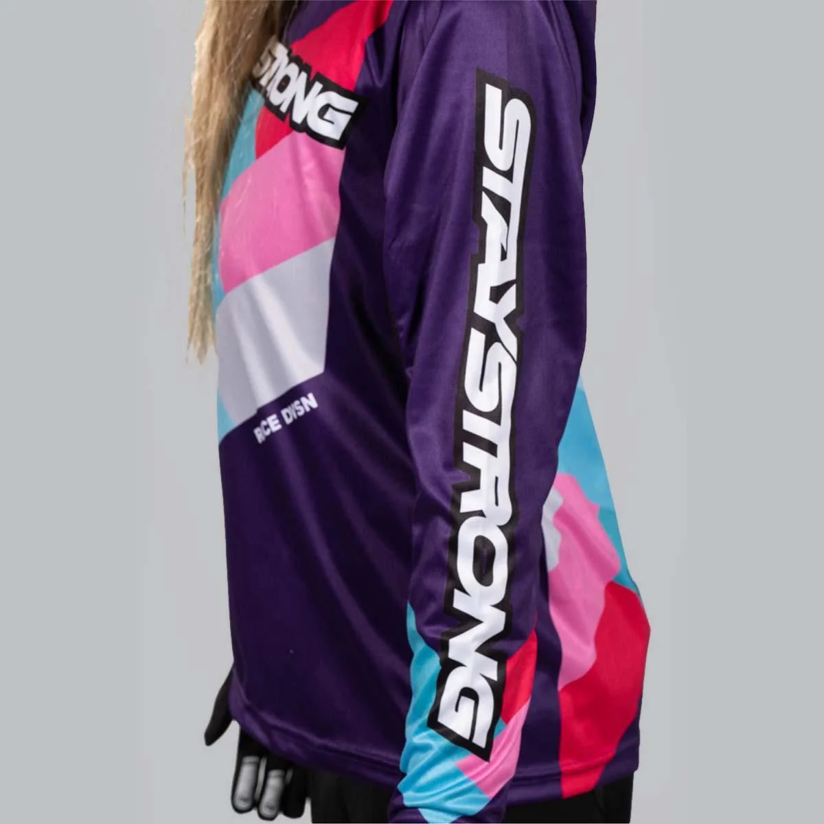 Stay Strong Youth Chevron Race Jersey - Purple - Image 3