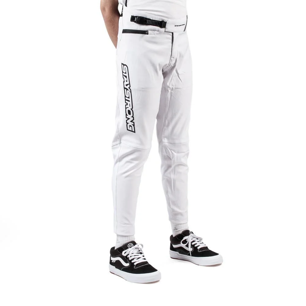 Stay Strong Youth V3 Race Pants - White/Black - Image 3