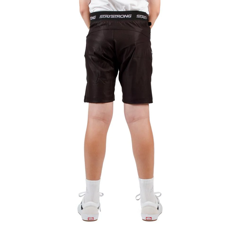Stay Strong Youth V3 Race Shorts - Black/White - Image 3