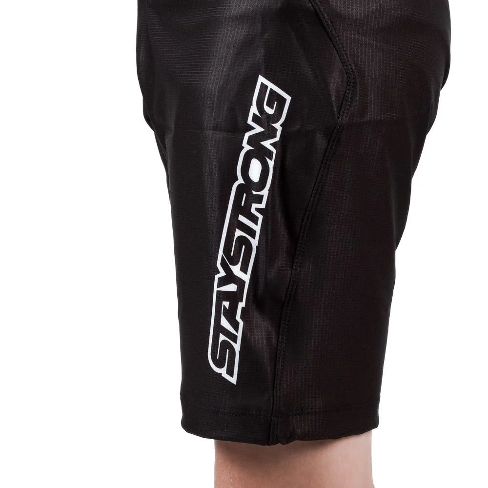 Stay Strong Youth V3 Race Shorts - Black/White - Image 4