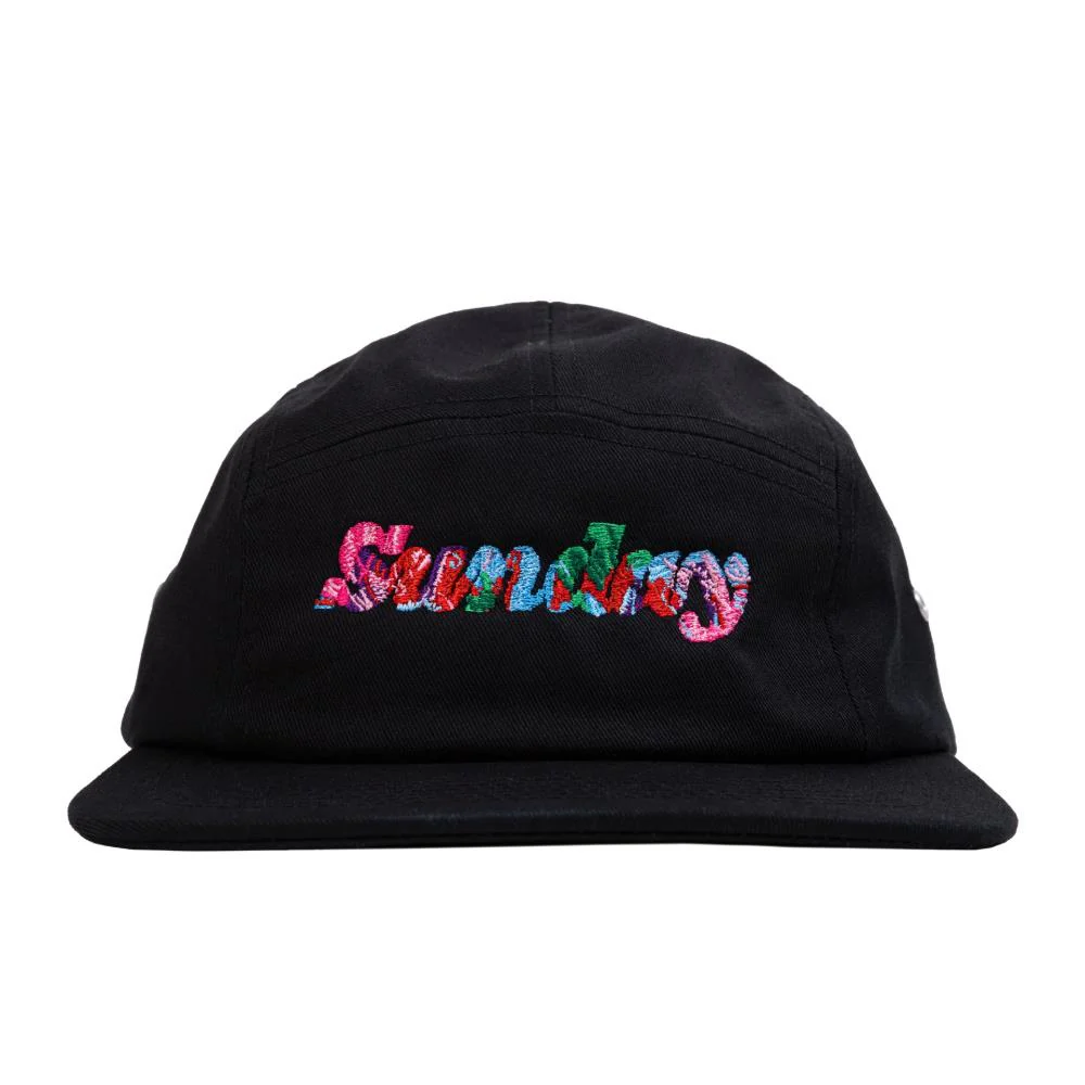 Sunday Classy Scribble 5 Panel Camper Hat - Black/Multicolour - Image 2