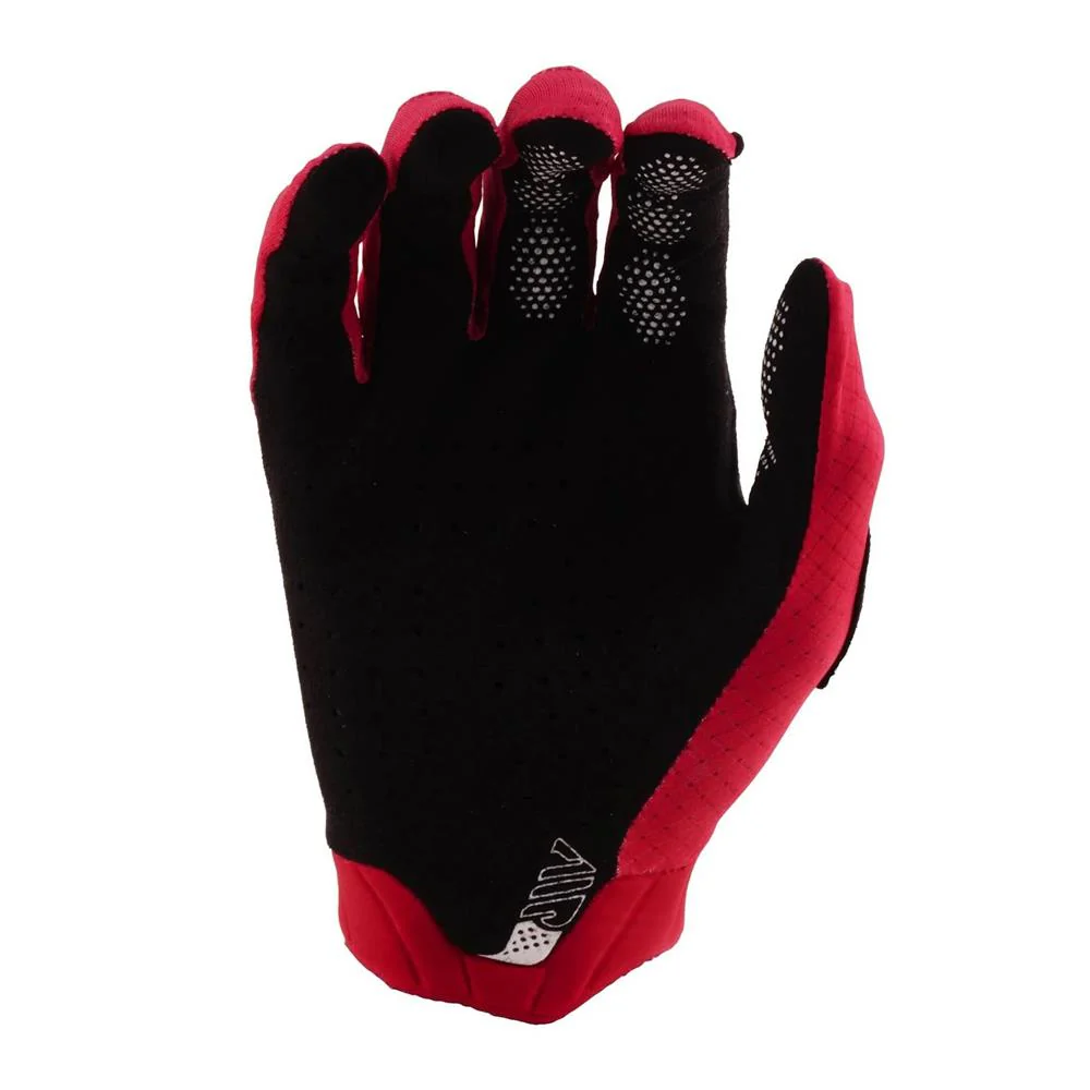 Troy Lee Air BMX Race Gloves - Mono Scarlet Glo - Image 2