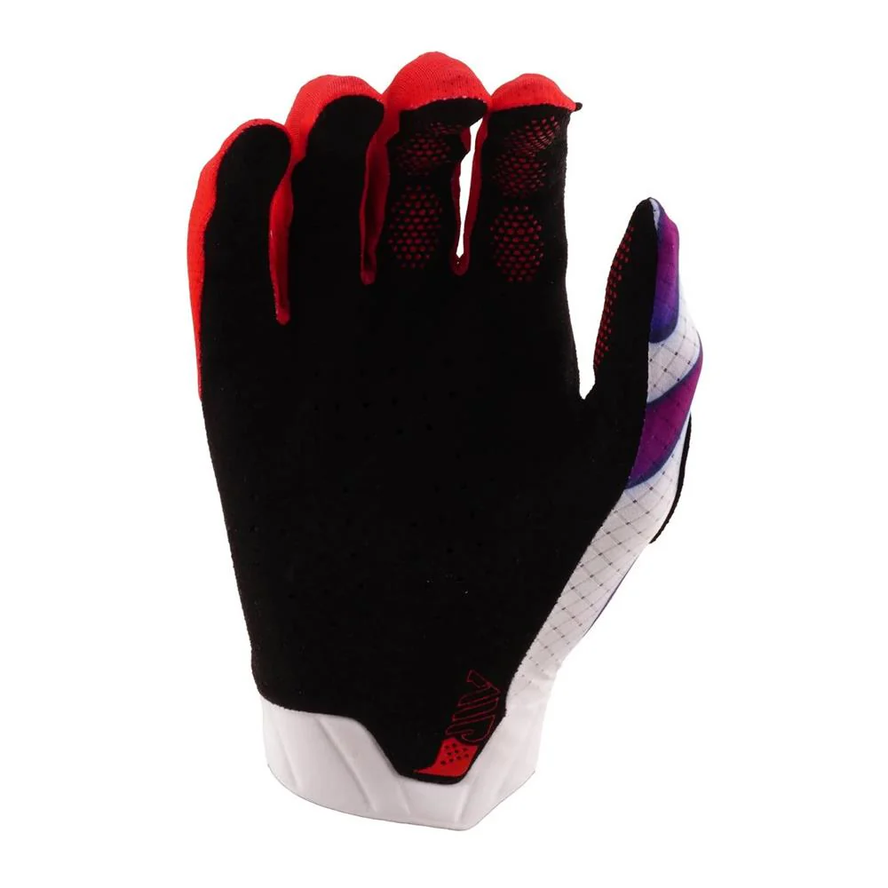 Troy Lee Air BMX Race Gloves - Overspray White/Violet - Image 2