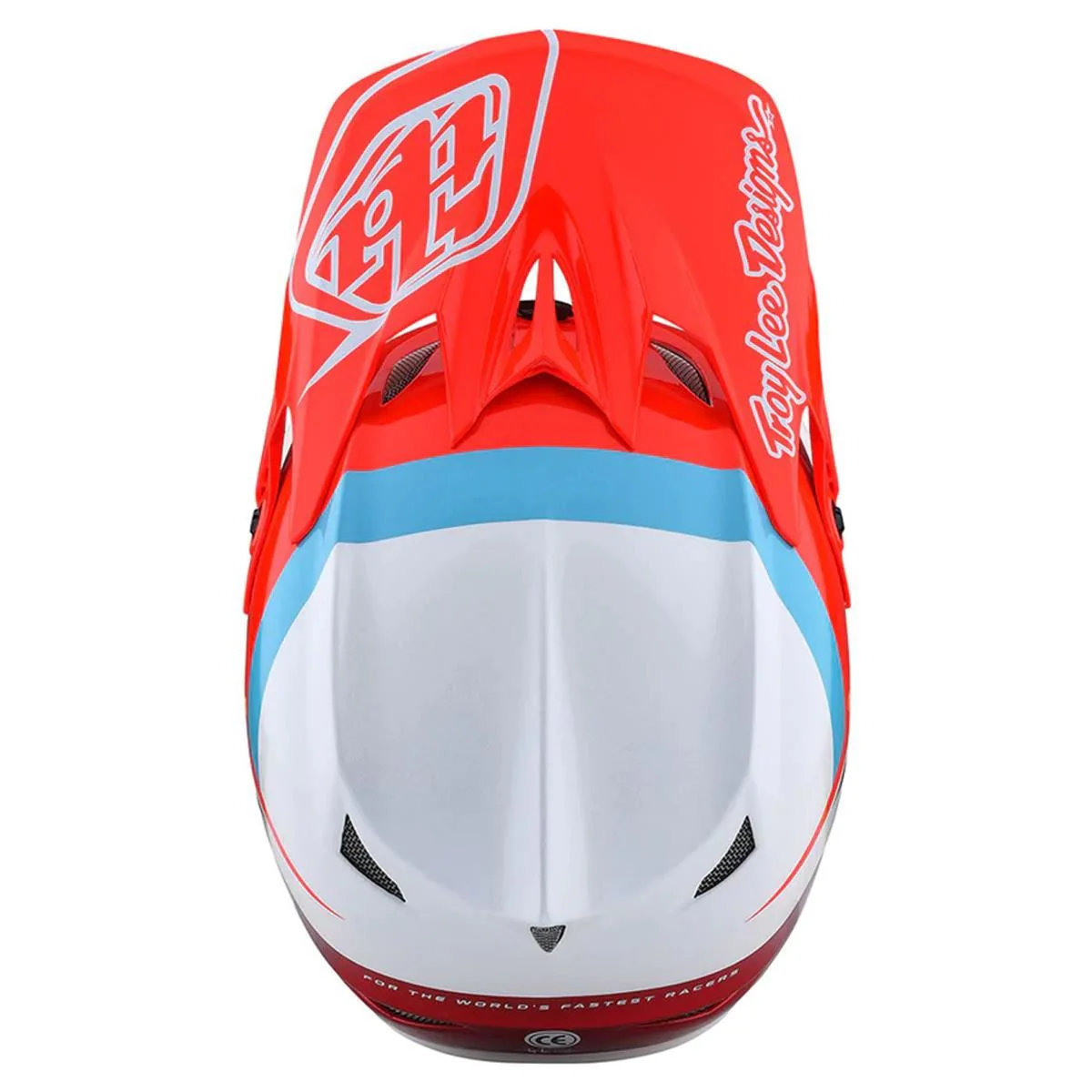 Troy Lee D3 Fiberlite Race Helmet - Slant Red - Image 3