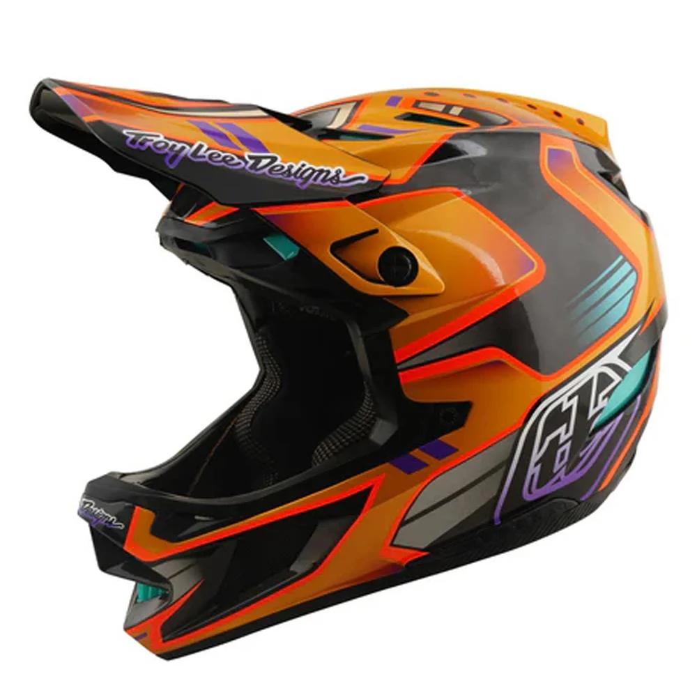 Troy Lee D4 Carbon MIPS Race Helmet - Crest Gold - Image 2