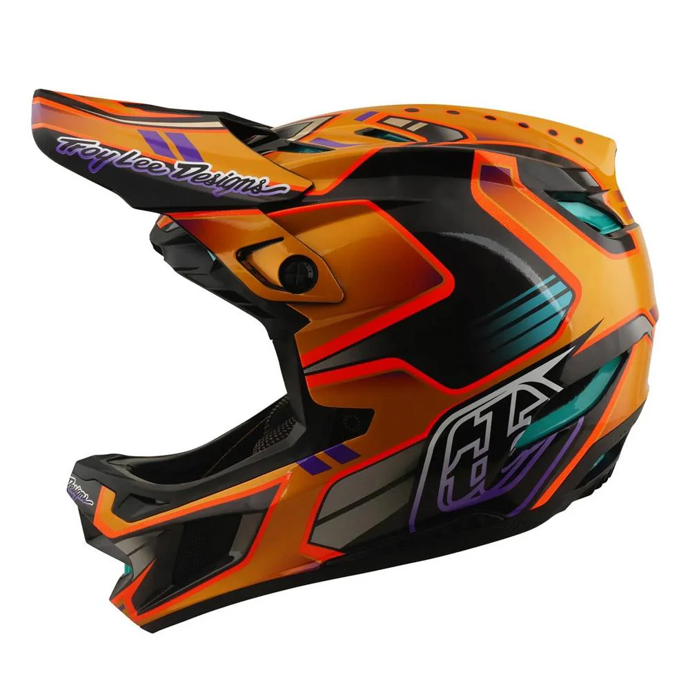 Troy Lee D4 Carbon MIPS Race Helmet - Crest Gold - Image 5