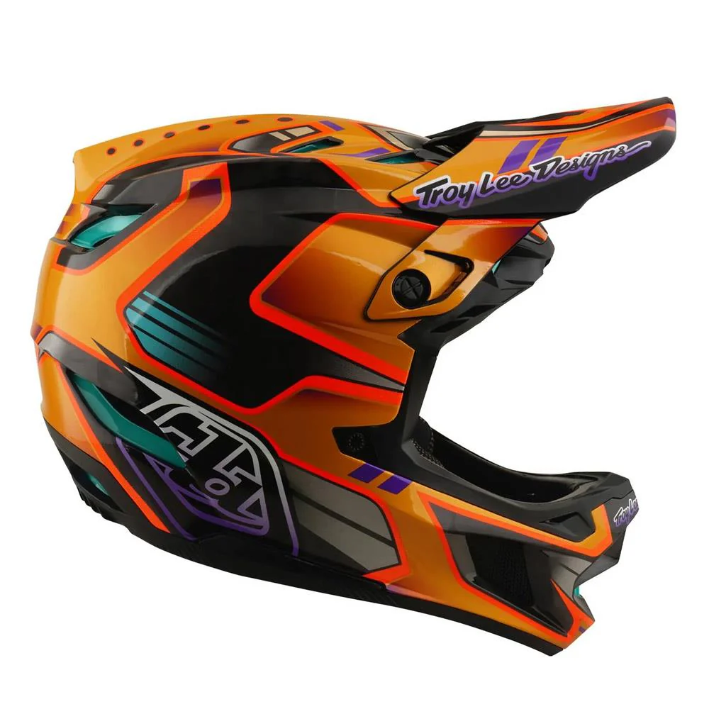 Troy Lee D4 Carbon MIPS Race Helmet - Crest Gold - Image 6