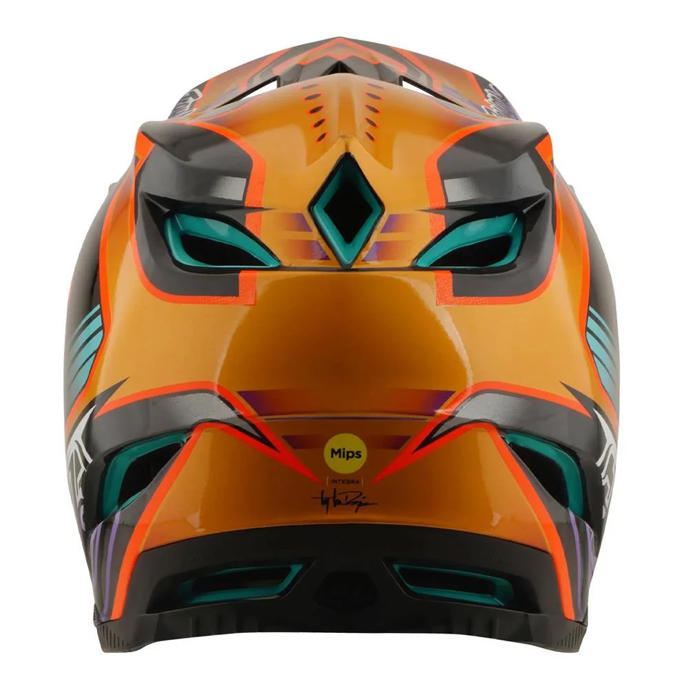 Troy Lee D4 Carbon MIPS Race Helmet - Crest Gold - Image 7