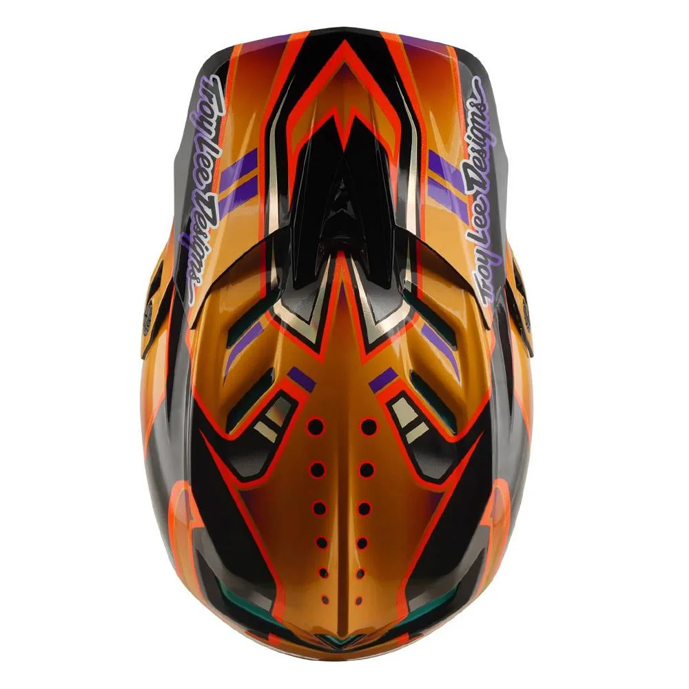 Troy Lee D4 Carbon MIPS Race Helmet - Crest Gold - Image 8