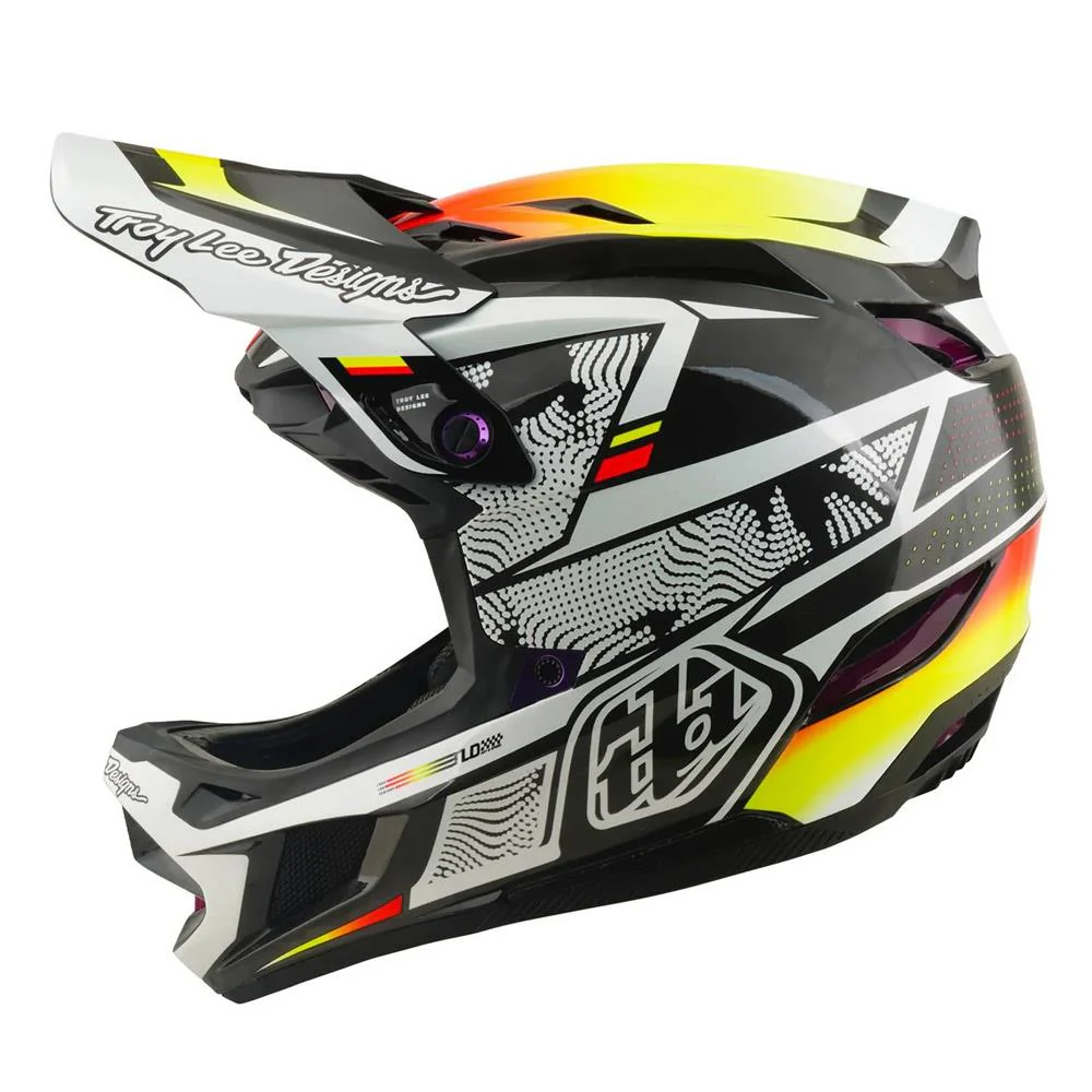 Troy Lee D4 Carbon MIPS Race Helmet - Lined Up Black - Image 4