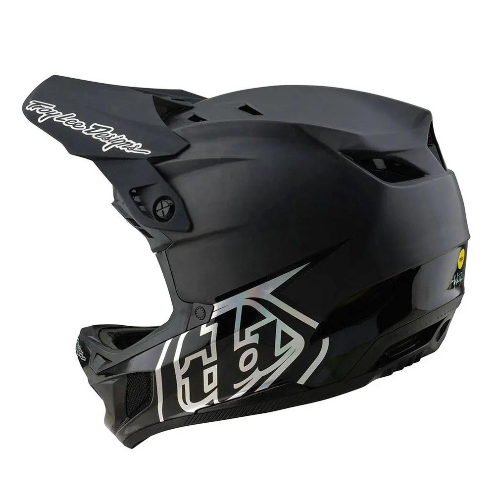 Troy Lee D4 Carbon MIPS Race Helmet - Stealth Black - Image 3