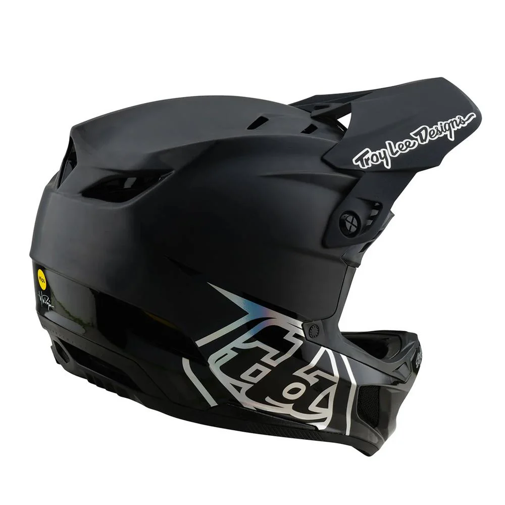 Troy Lee D4 Carbon MIPS Race Helmet - Stealth Black - Image 5
