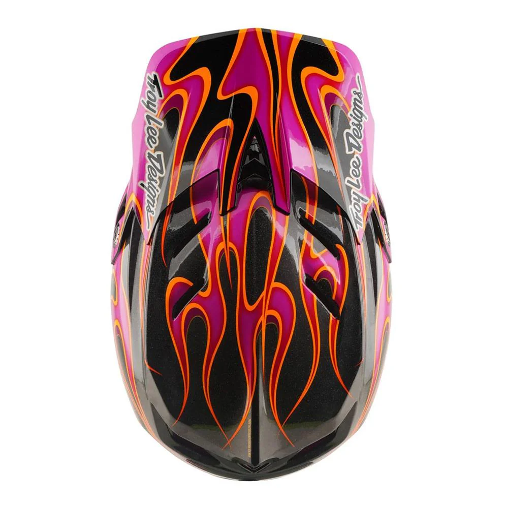 Troy Lee D4 Carbon MIPS Race Helmet - Torched Carbon/Magenta - Image 6