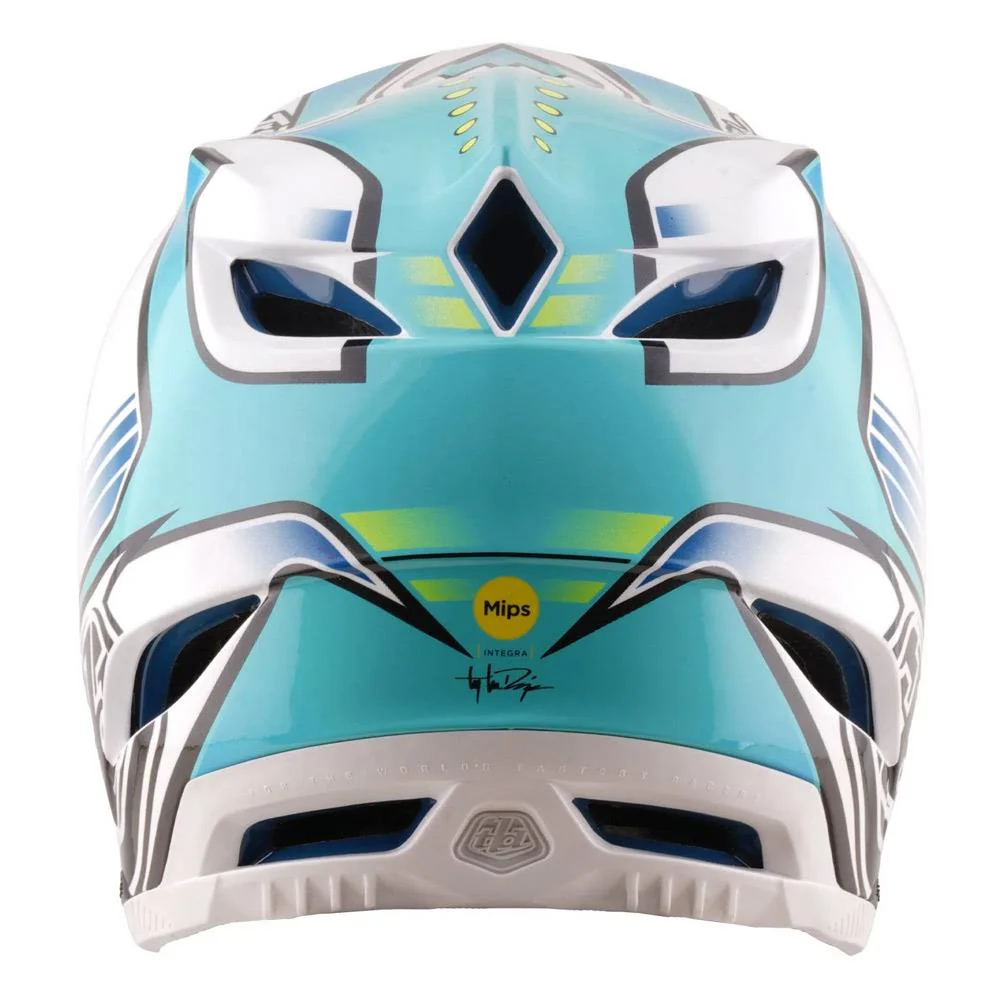 Troy Lee D4 Composite Race Helmet - Crest Real Teal - Image 7