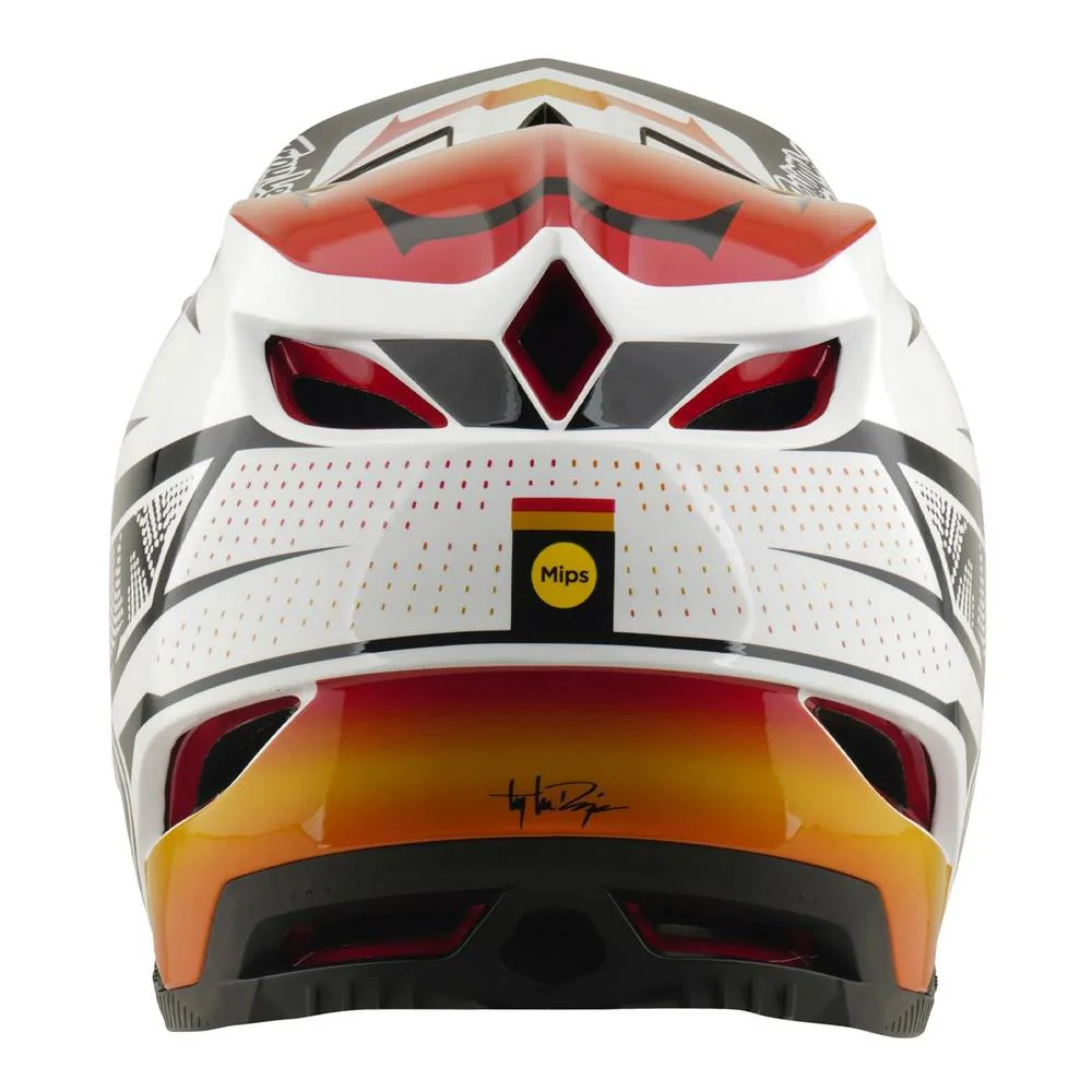 Troy Lee D4 Composite Race Helmet - Lined Up White - Image 6