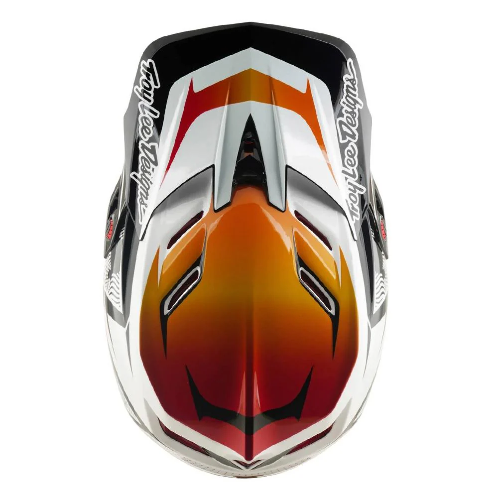 Troy Lee D4 Composite Race Helmet - Lined Up White - Image 7