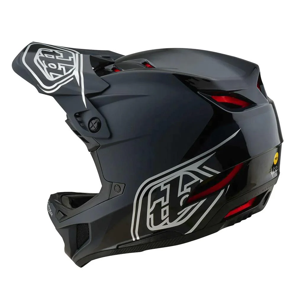 Troy Lee D4 Polyacrylate MIPS Race Helmet - Shadow Black - Image 3