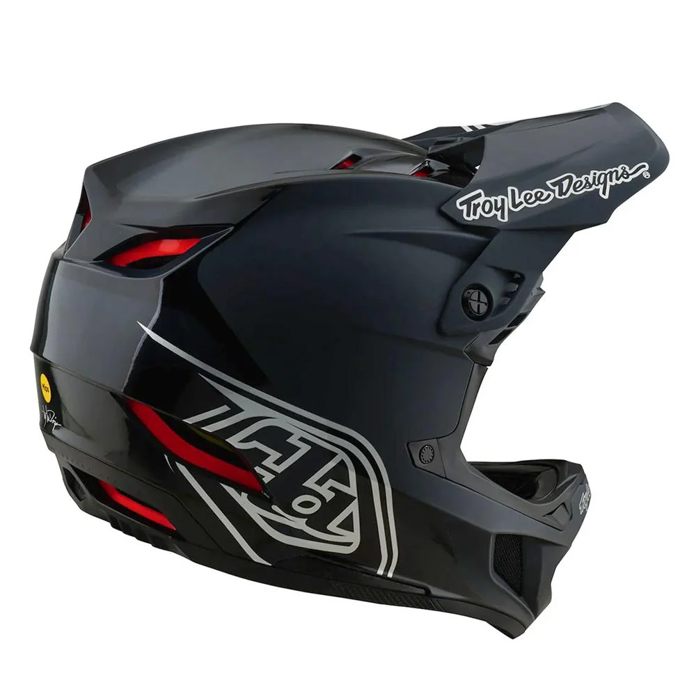 Troy Lee D4 Polyacrylate MIPS Race Helmet - Shadow Black - Image 6