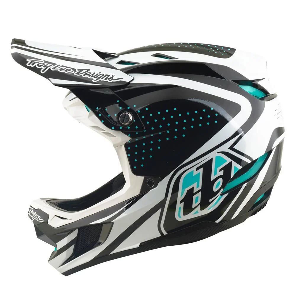 Troy Lee D4 Polyacrylite MIPS Race Helmet - The Line Charcoal/White - Image 4