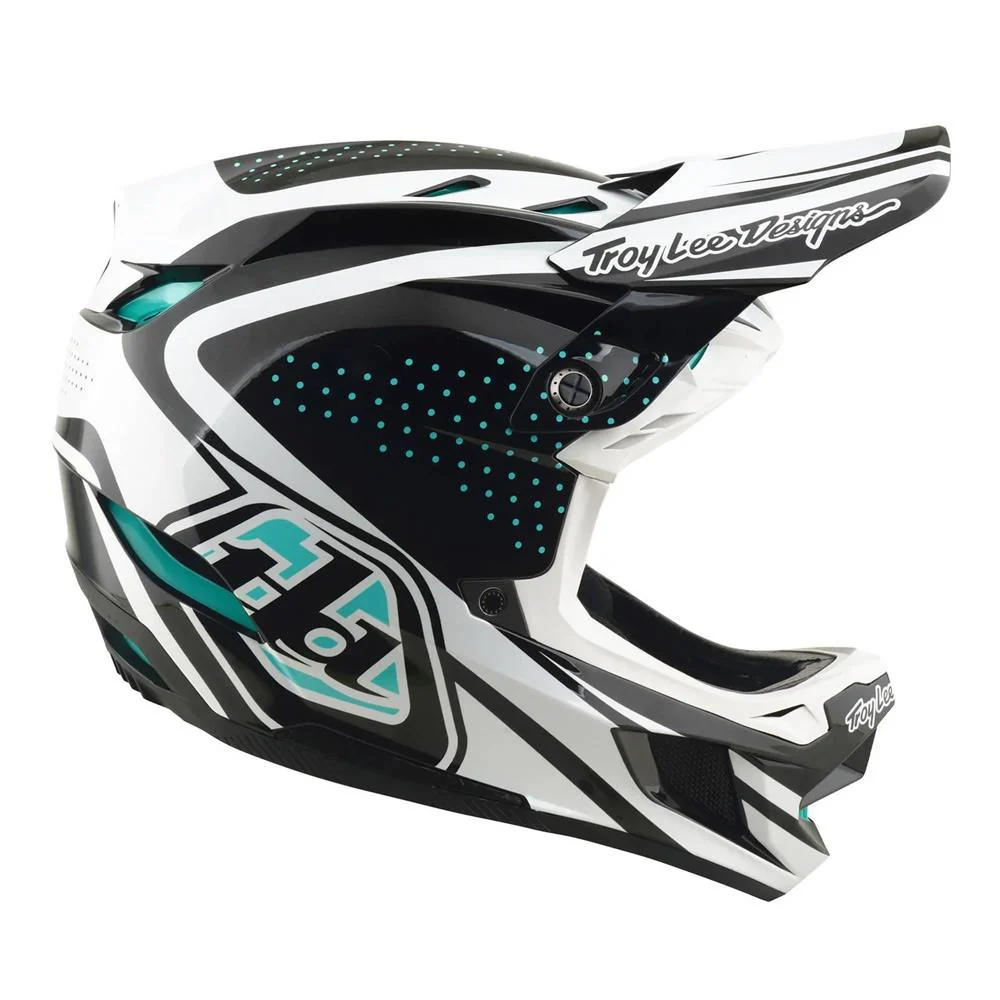 Troy Lee D4 Polyacrylite MIPS Race Helmet - The Line Charcoal/White - Image 5