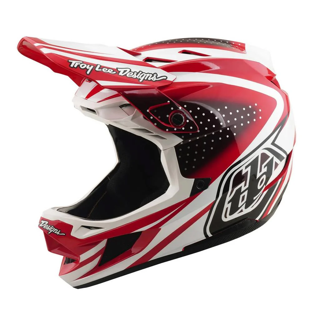 Troy Lee D4 Polyacrylite MIPS Race Helmet - The Line Fire/White - Image 6