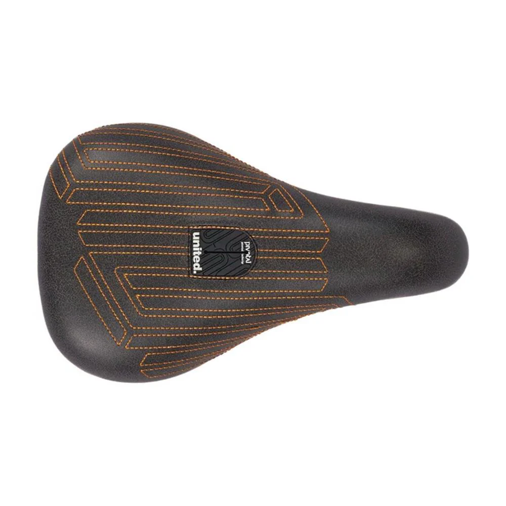 United Squad Fat Pivotal Seat - Black with Orange Stitch - Image 2