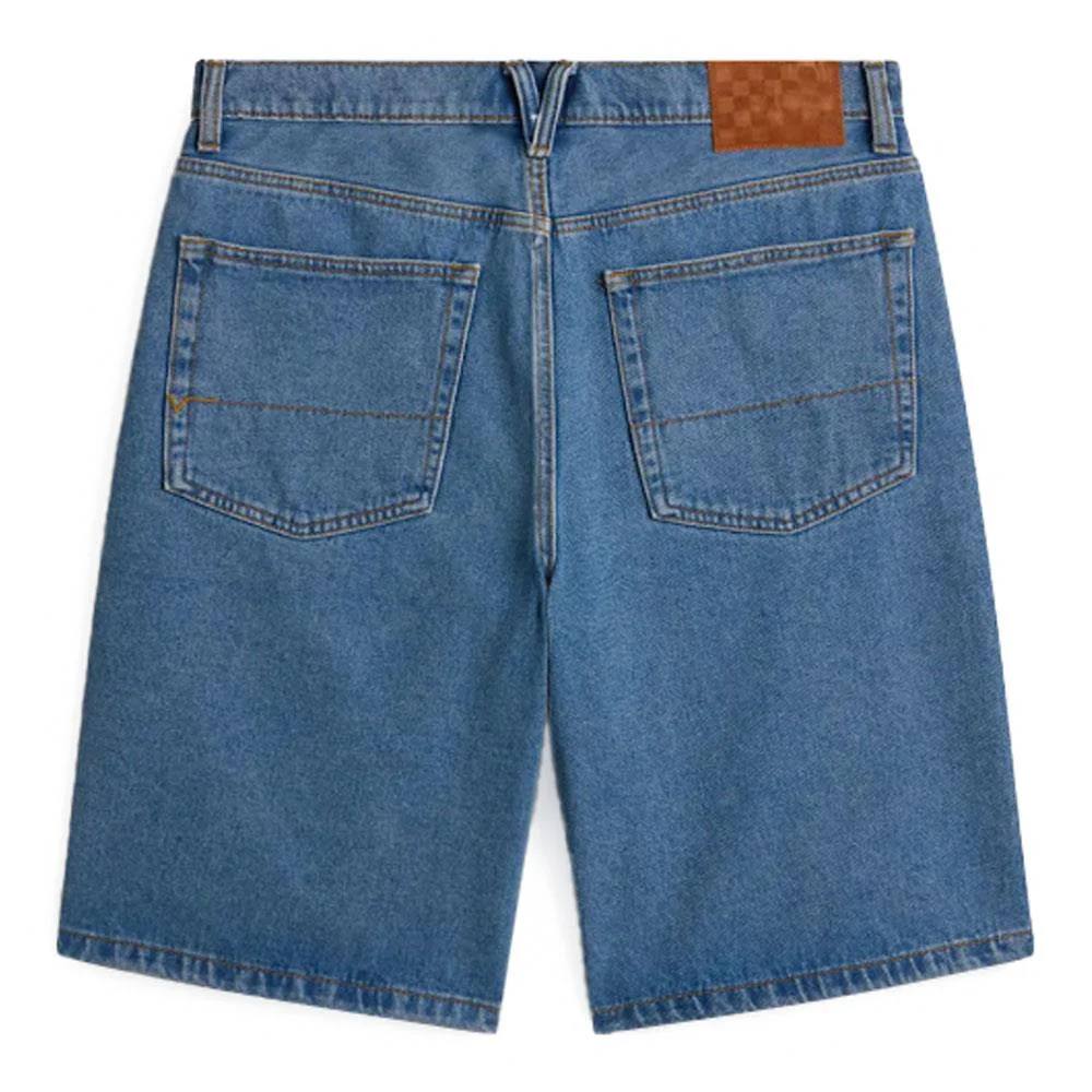Vans Check-5 Baggy Denim Shorts - Stonewash Blue - Image 2