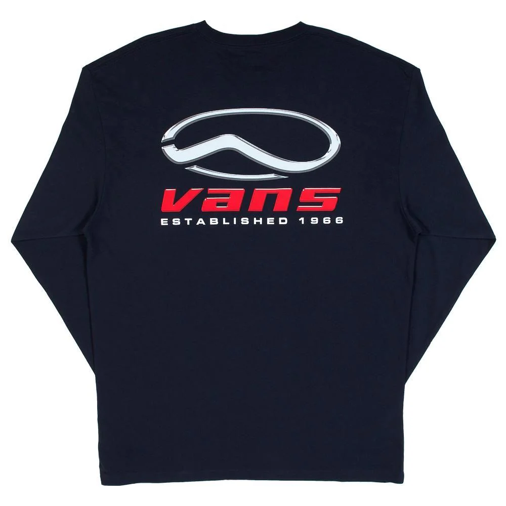 Vans Chromatic Long Sleeve T-Shirt - Navy - Image 2