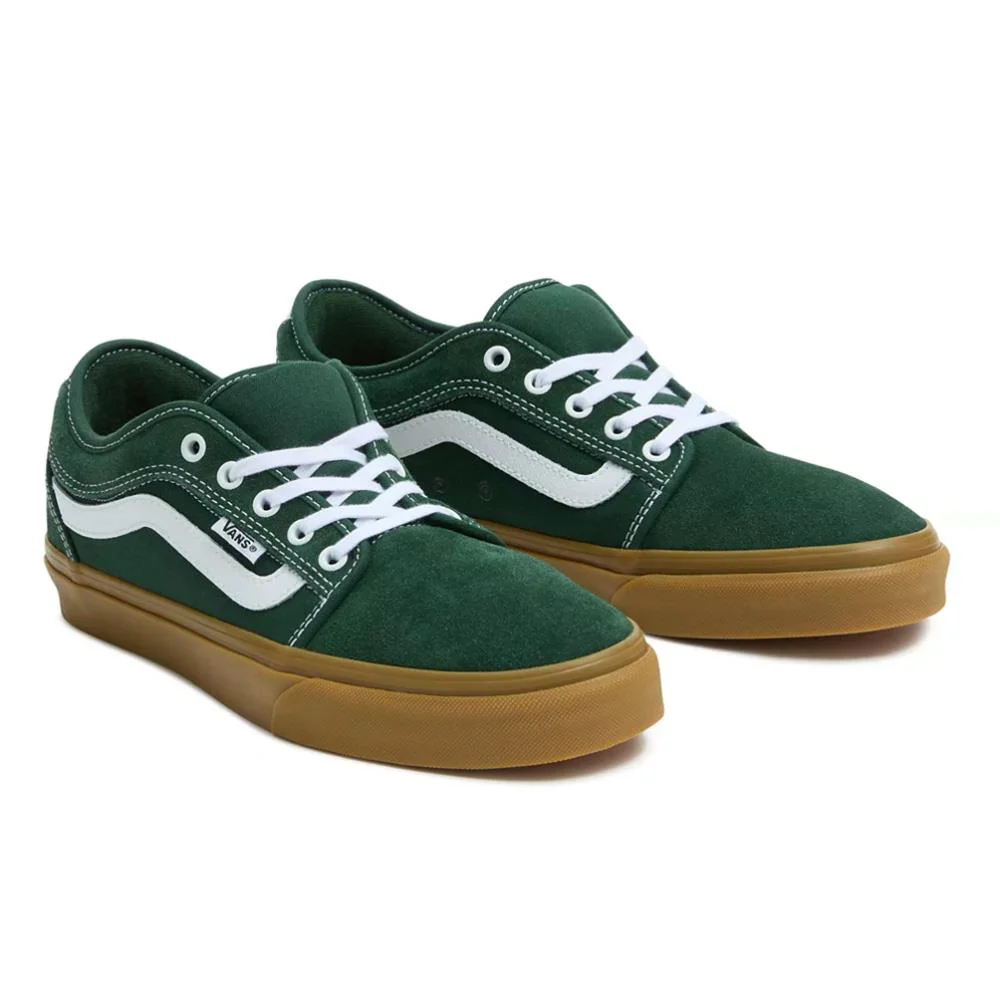 Vans Chukka Low Sidestripe - Dark Green/Gum - Image 2