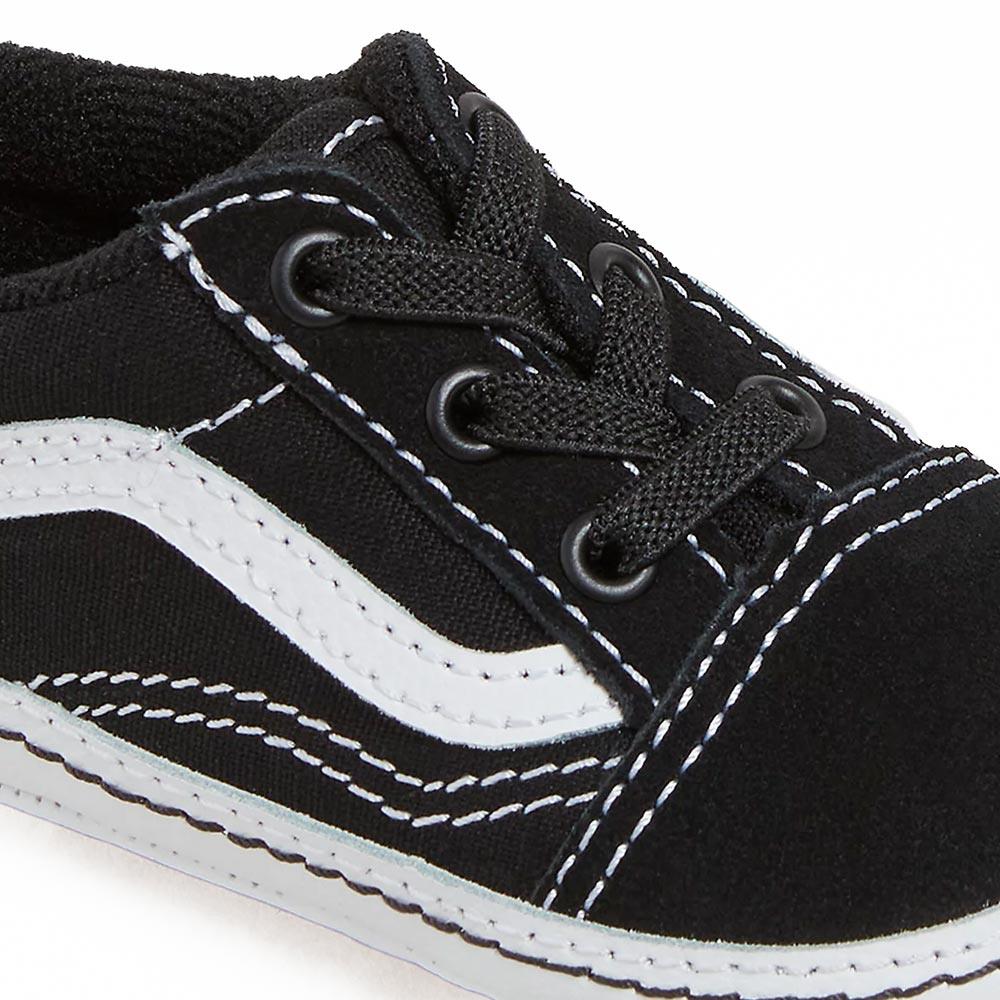 Vans Infant Old Skool Crib Shoes (0-1 Year) - Black/True White - Image 4
