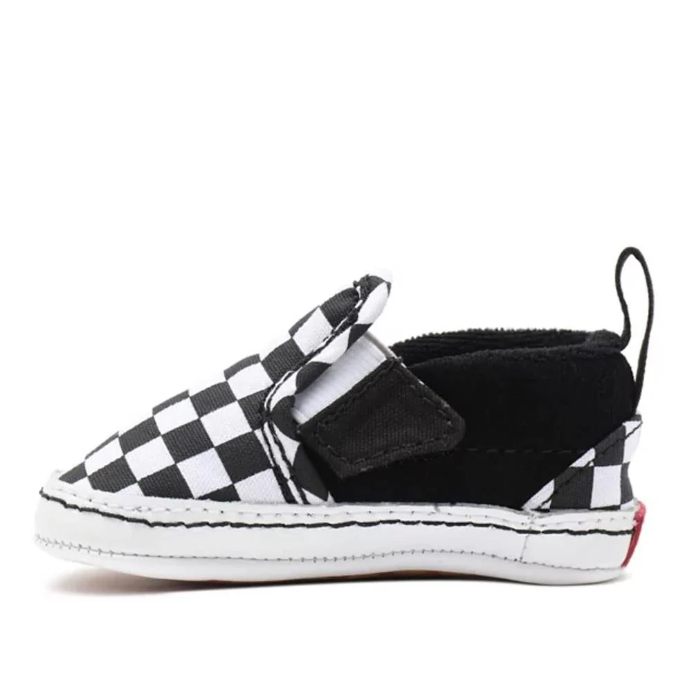 Vans Infant Slip-On V Checker Crib Shoes (0-1 Year) - Black/True White - Image 4