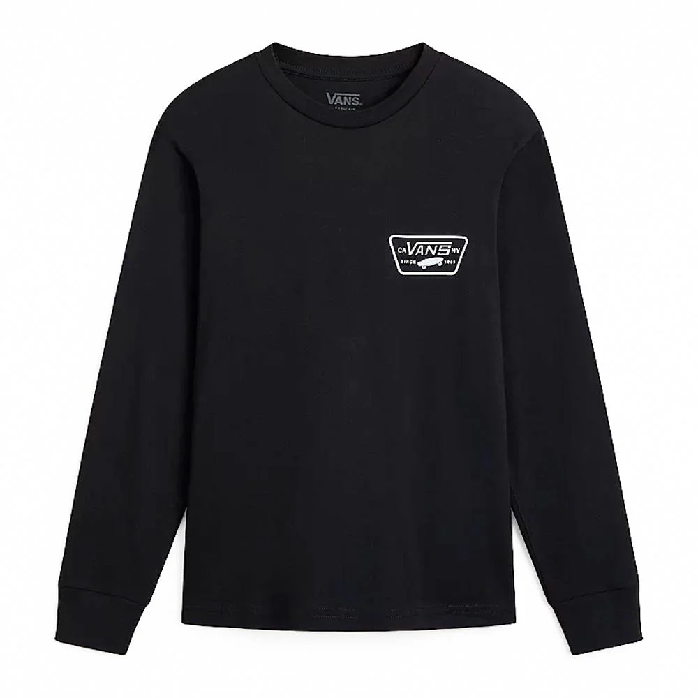 Vans Kids Full Patch Back Long Sleeve T-shirt - Black/White - Image 2