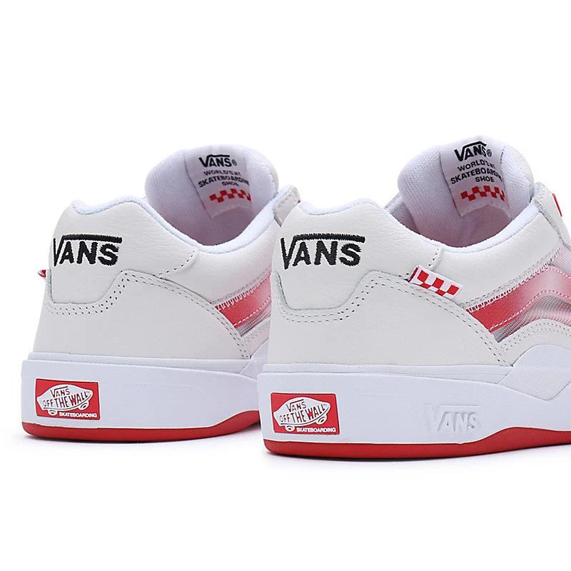 Vans Leather Wayvee - True White/Red - Image 3