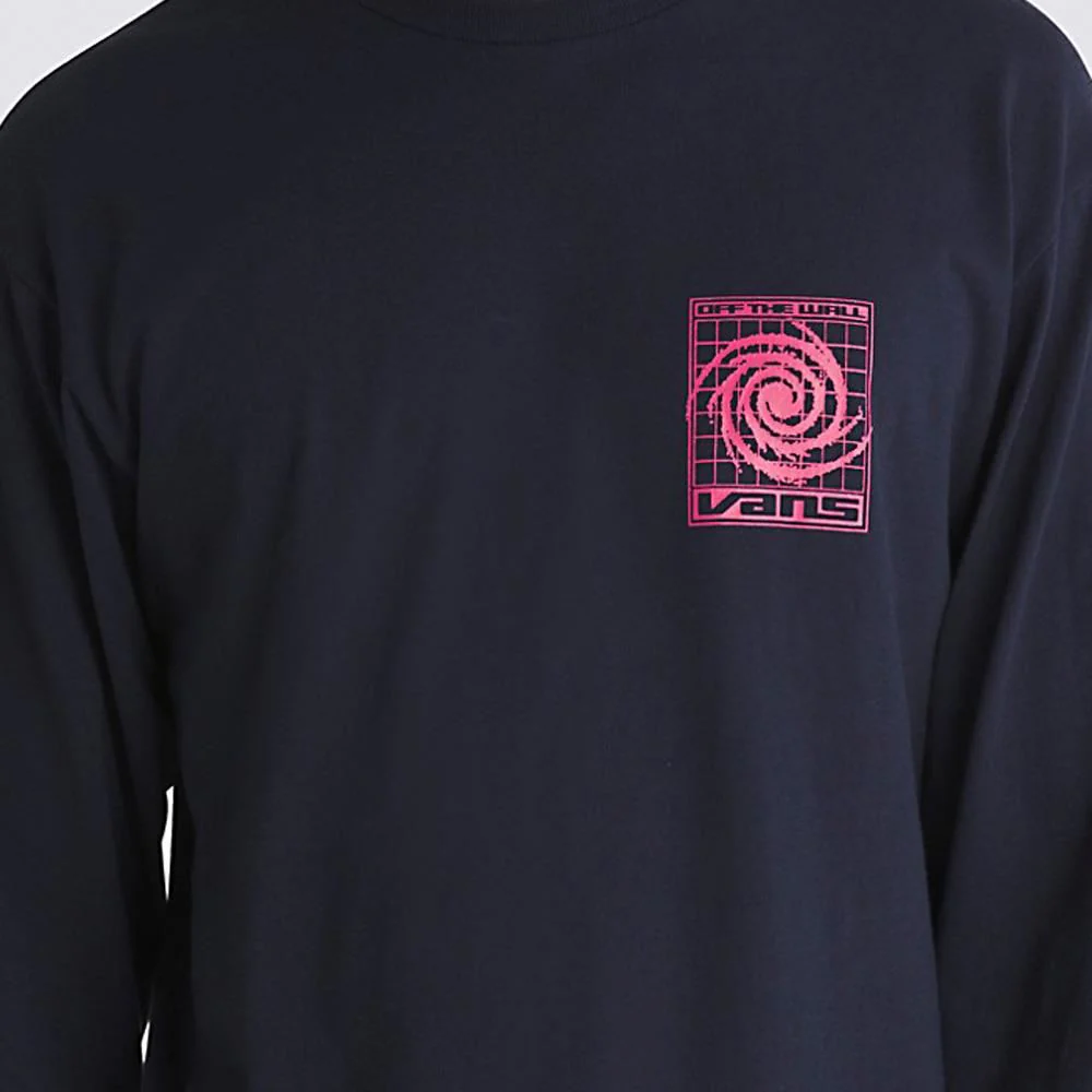 Vans Logo Space Long Sleeve T-shirt - Navy - Image 2