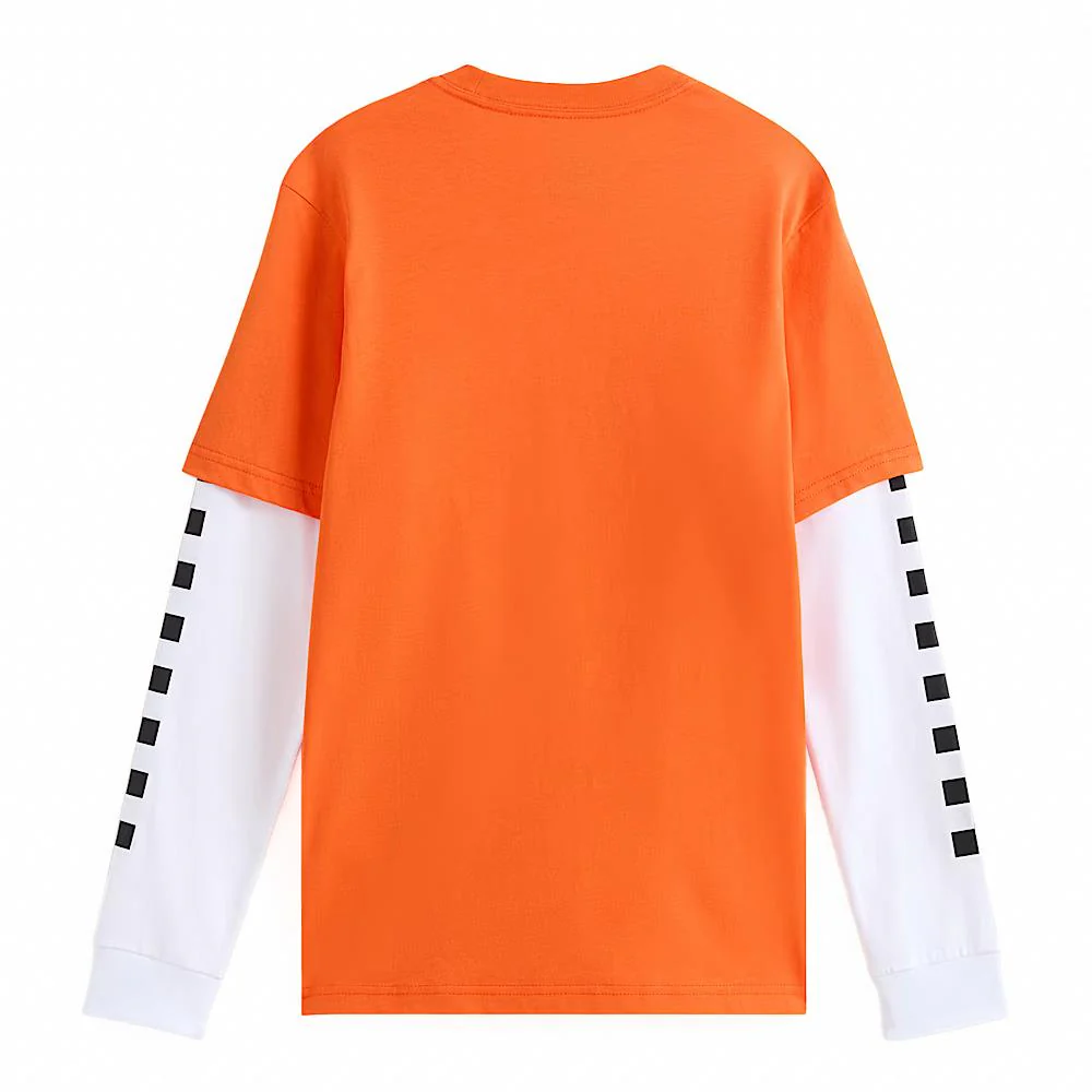 Vans Long Check Twofer Kids T-shirt - Flame - Image 2