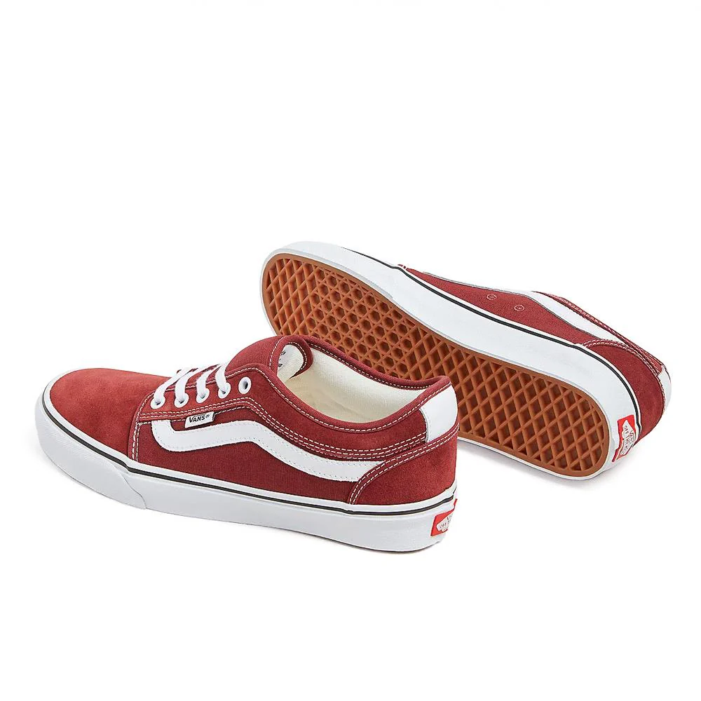 Vans Skate Chukka Low Sidestripe - Burgundy/White - Image 3