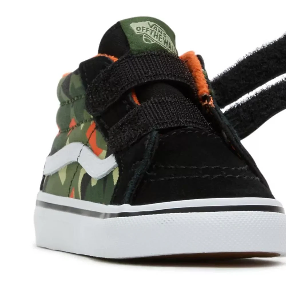 Vans Toddler Sk8-Mid Reissue Hook and Loop Shoes - Geo Camo Black/Multi - Image 4
