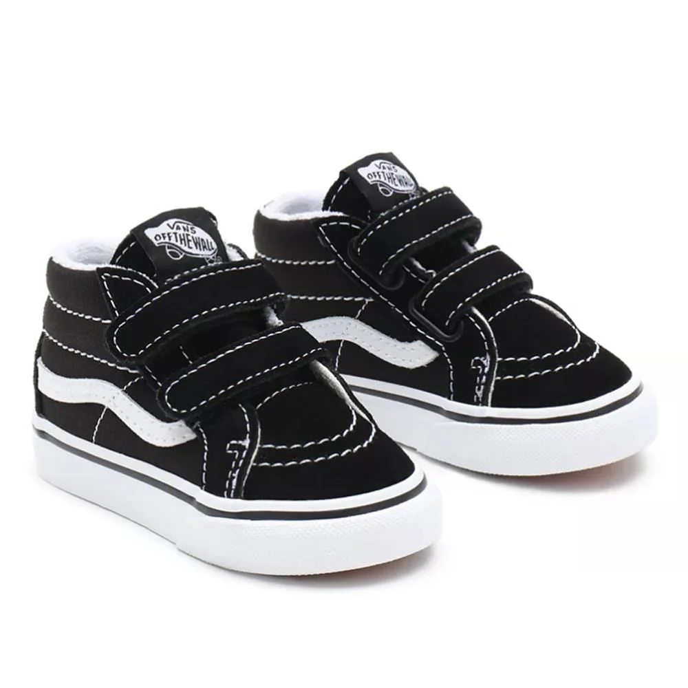 Vans Toddler Sk8-Mid Reissue V Hook and Loop Shoes - Black - Image 2